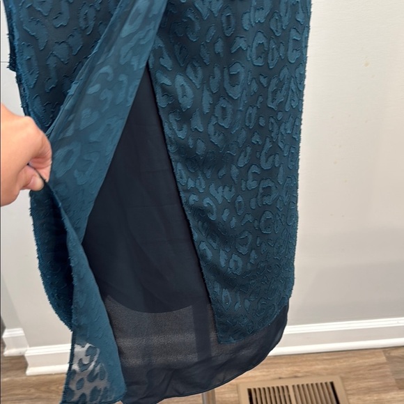 Apt 9 Small Green Blue Teal Sleeveless Print Sheer Under Layer Top - Picture 6 of 10